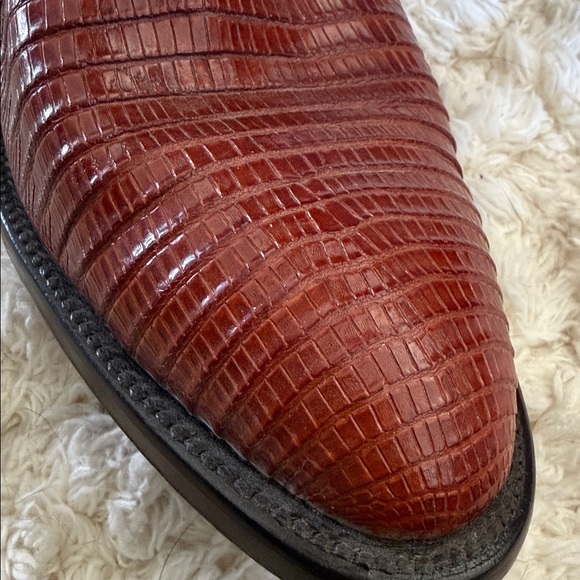 ? Ferrini Genuine Teju Lizard Western Cowboy Boots – Brown – Size 11 main image 8